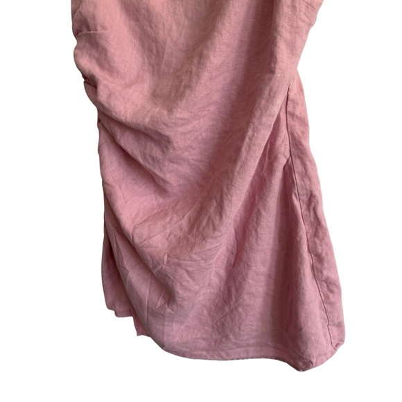 Reformation Kerrigan Linen Dress in Babygirl Pink, Size 12 - Picture 5 of 9